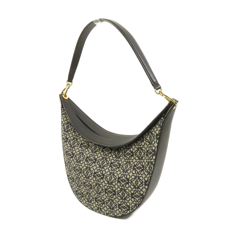 LOEWE 帆布Luna Bag金扣肩背袋-2