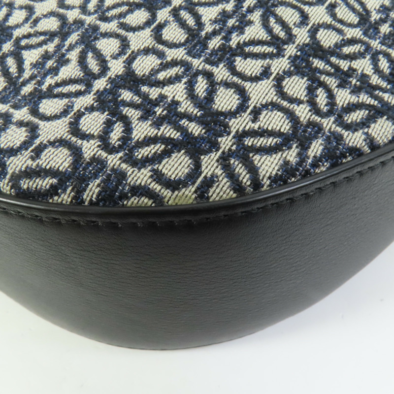 LOEWE 帆布Luna Bag金扣肩背袋-10