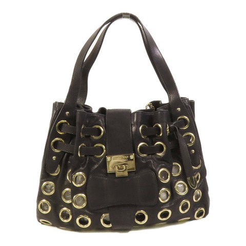 JIMMY CHOO 皮革Ramona Bag金扣肩背袋