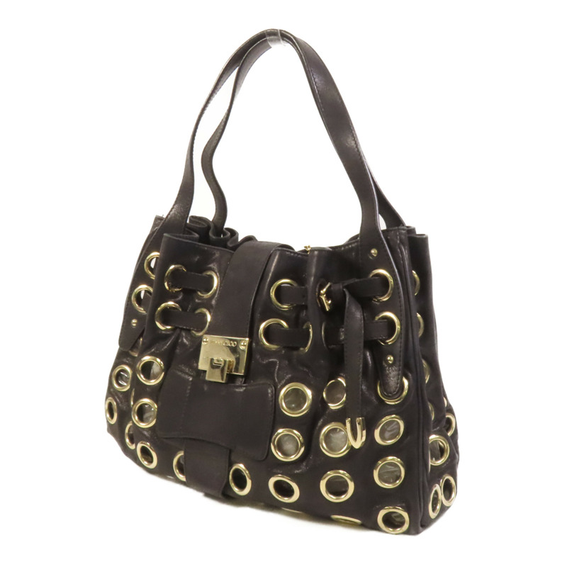 JIMMY CHOO 皮革Ramona Bag金扣肩背袋-2