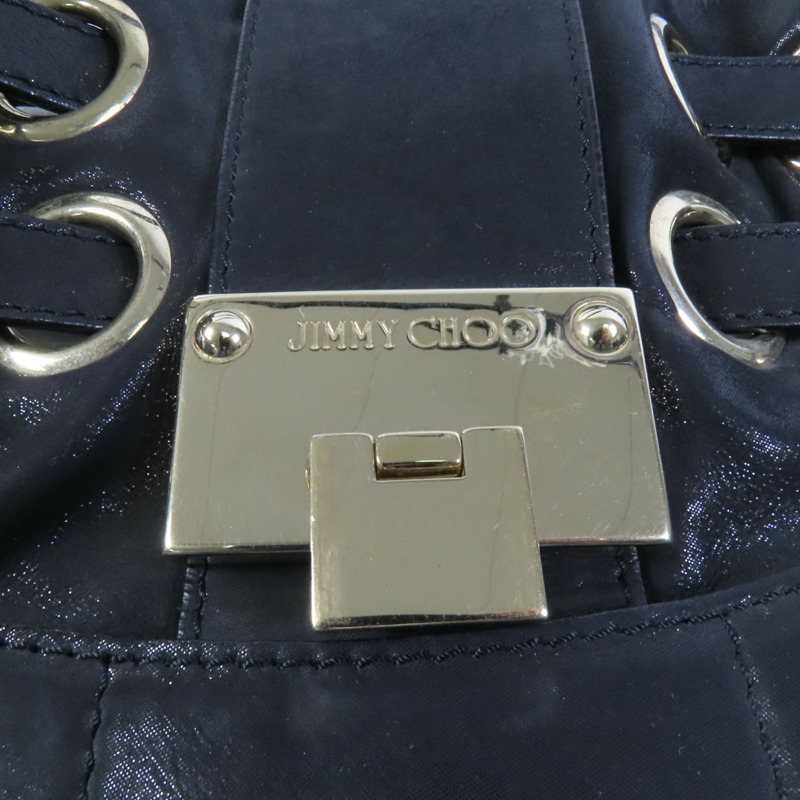 JIMMY CHOO 皮革Ramona Bag金扣肩背袋-6