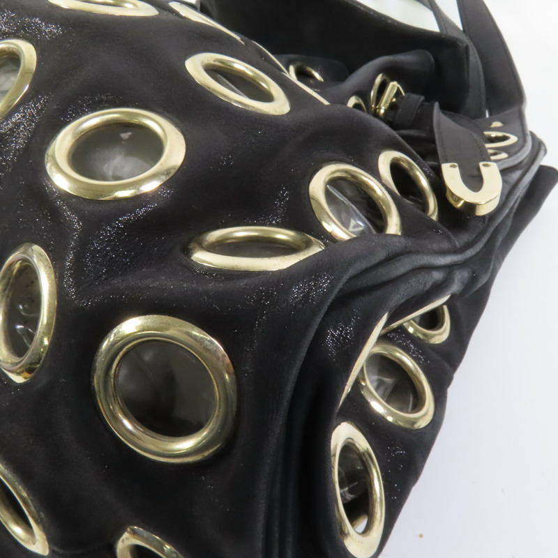 JIMMY CHOO 皮革Ramona Bag金扣肩背袋-13