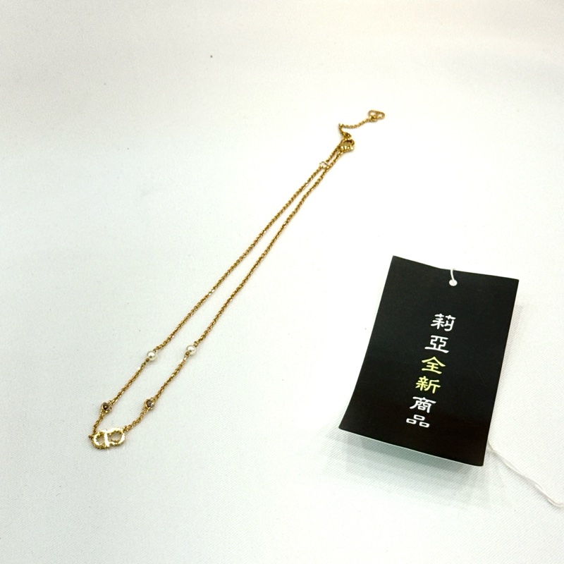 莉亞精品♡Dior 珍珠水鑽項鍊 全新-3