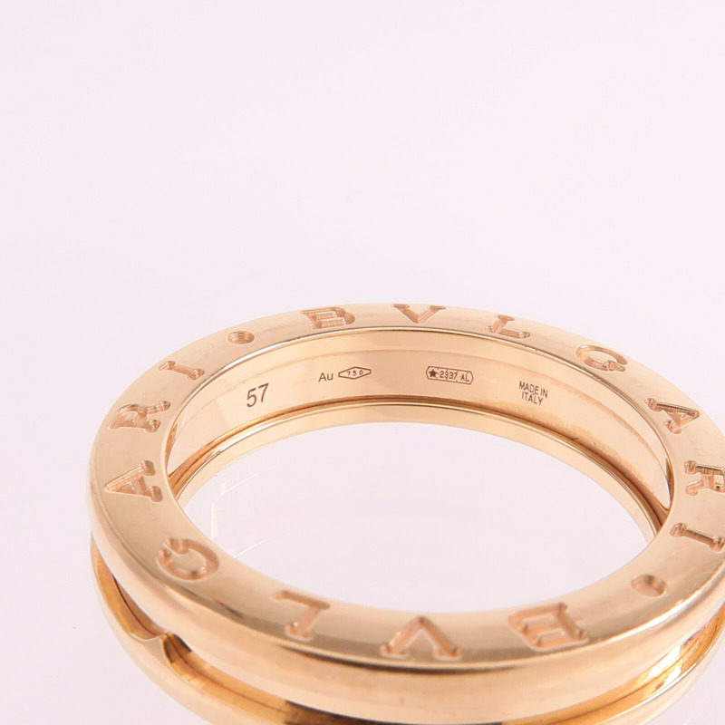 BVLGARI 18K玫瑰金B-zero1 Ring戒指Bvlgari#57/US#8-4