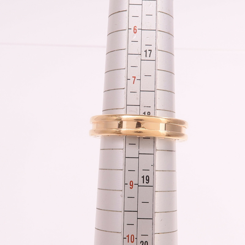 BVLGARI 18K玫瑰金B-zero1 Ring戒指Bvlgari#57/US#8-6