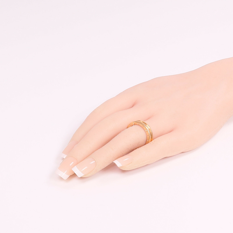BVLGARI 18K玫瑰金B-zero1 Ring戒指Bvlgari#57/US#8-7