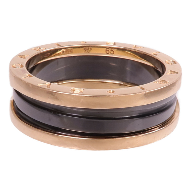 BVLGARI 18K玫瑰金/陶瓷B.zero1 Ring戒指Bvlgari#65/US#11-1