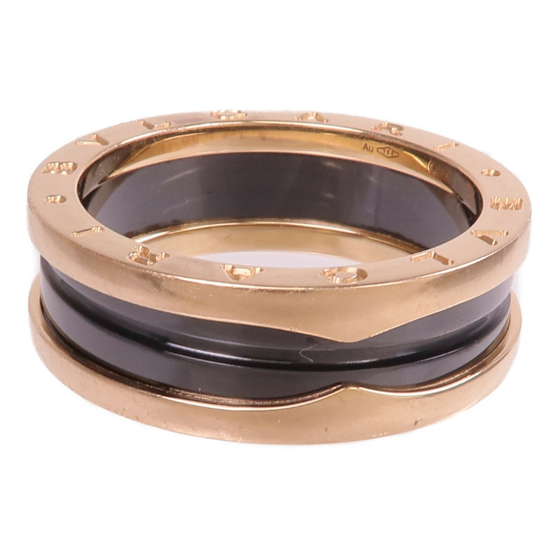 BVLGARI 18K玫瑰金/陶瓷B.zero1 Ring戒指Bvlgari#65/US#11-2