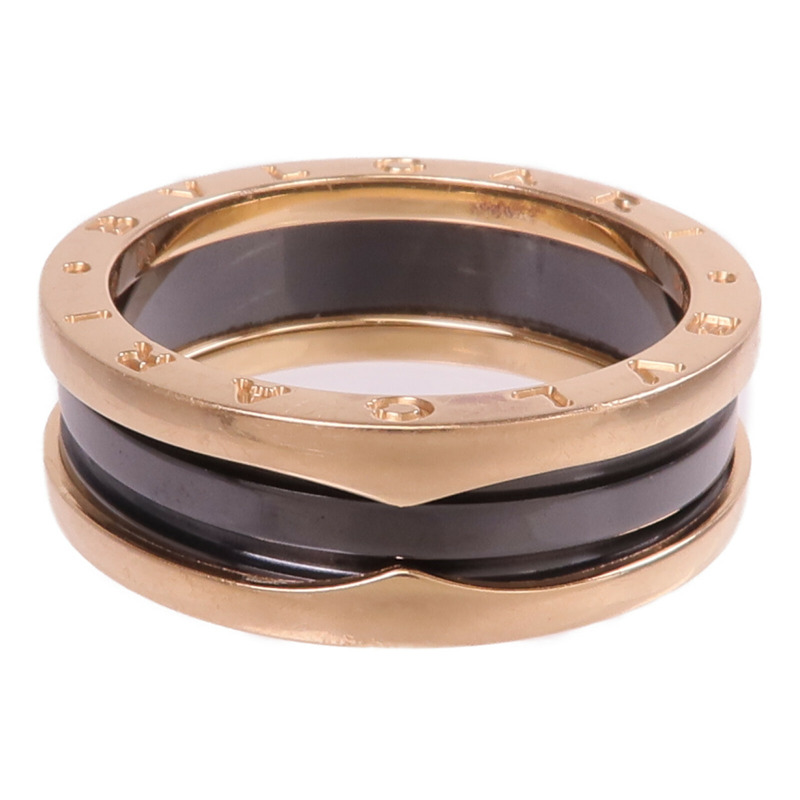 BVLGARI 18K玫瑰金/陶瓷B.zero1 Ring戒指Bvlgari#65/US#11-3
