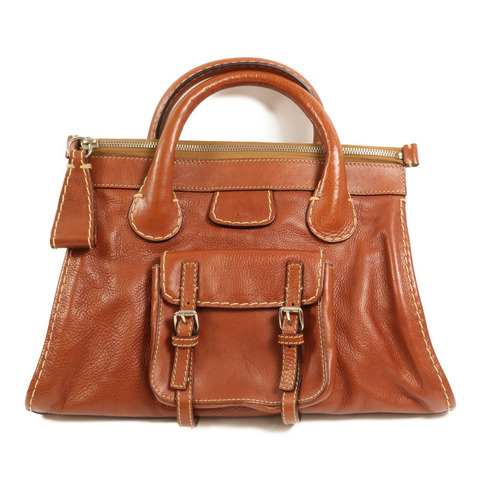 Chloe 牛皮皮革Hand Bag銀扣手挽袋