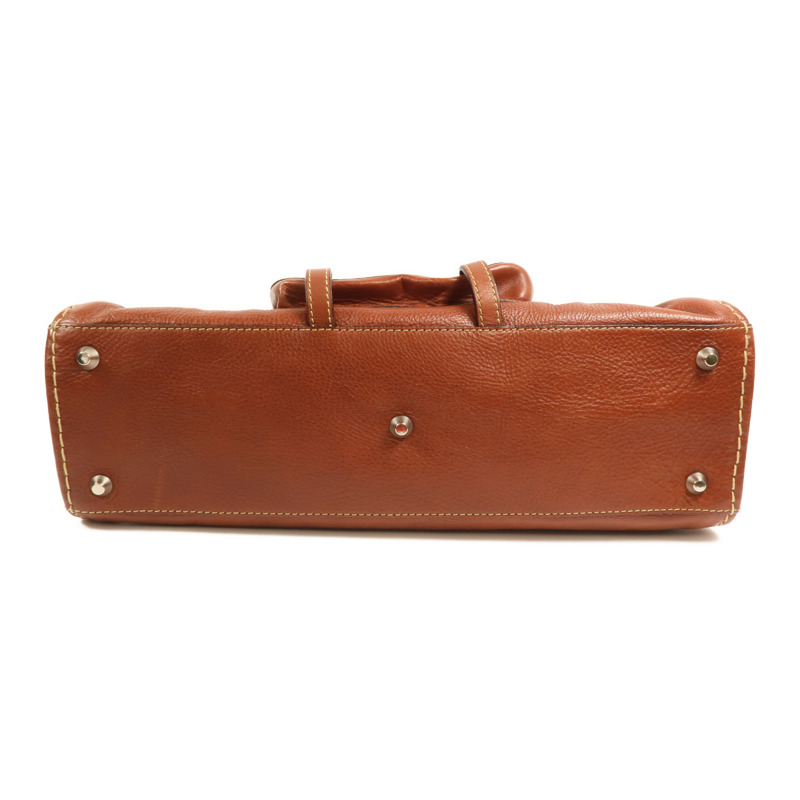 Chloe 牛皮皮革Hand Bag銀扣手挽袋-3