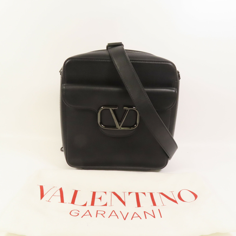 Valentino 牛皮皮革VLogo Shoulder Bag肩背袋-10