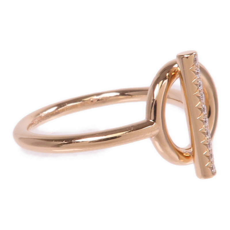 HERMES 18K玫瑰金Echappee Ring鑽石戒指Hermes#13/US#6.25-3