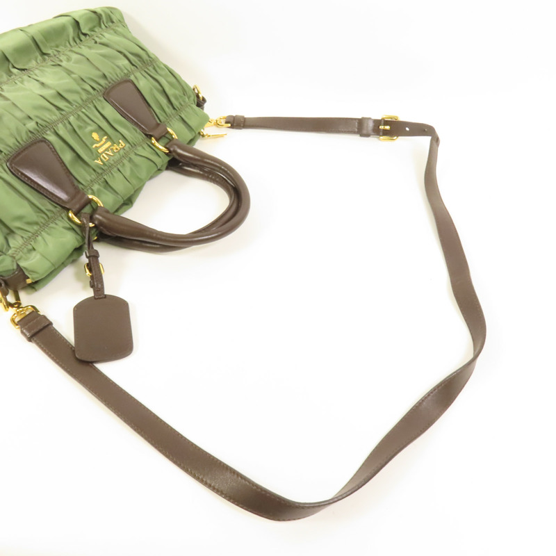 PRADA 尼龍2Way Shoulder金扣手挽肩背兩用袋-4