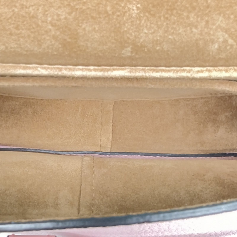 LOEWE Gate馬鞍斜跨包MINI粉色牛皮-4