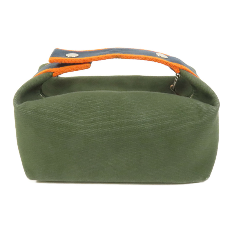 HERMES 帆布Bride-A-Brac Small銀扣手挽袋-1