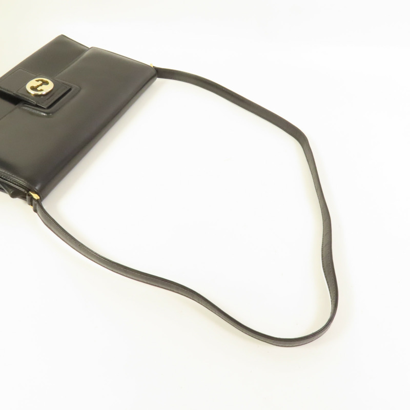 GUCCI 牛皮皮革Vintage Clutch Bag金扣肩背袋-4