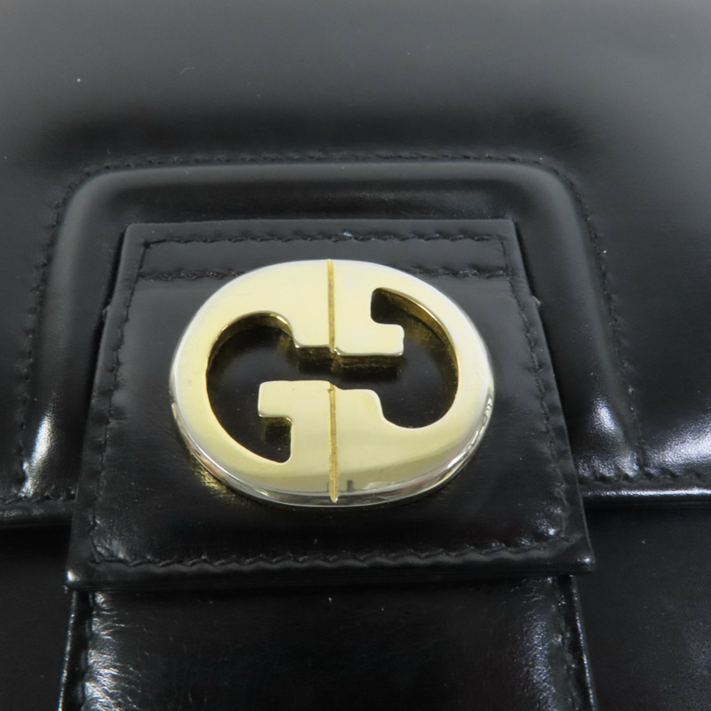 GUCCI 牛皮皮革Vintage Clutch Bag金扣肩背袋-5