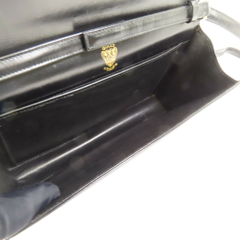 GUCCI 牛皮皮革Vintage Clutch Bag金扣肩背袋-7