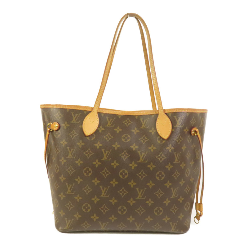 LOUIS VUITTON Monogram Neverfull MM金扣手挽袋-1
