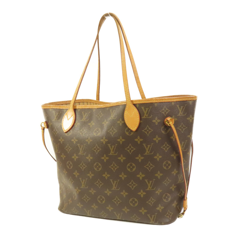 LOUIS VUITTON Monogram Neverfull MM金扣手挽袋-2