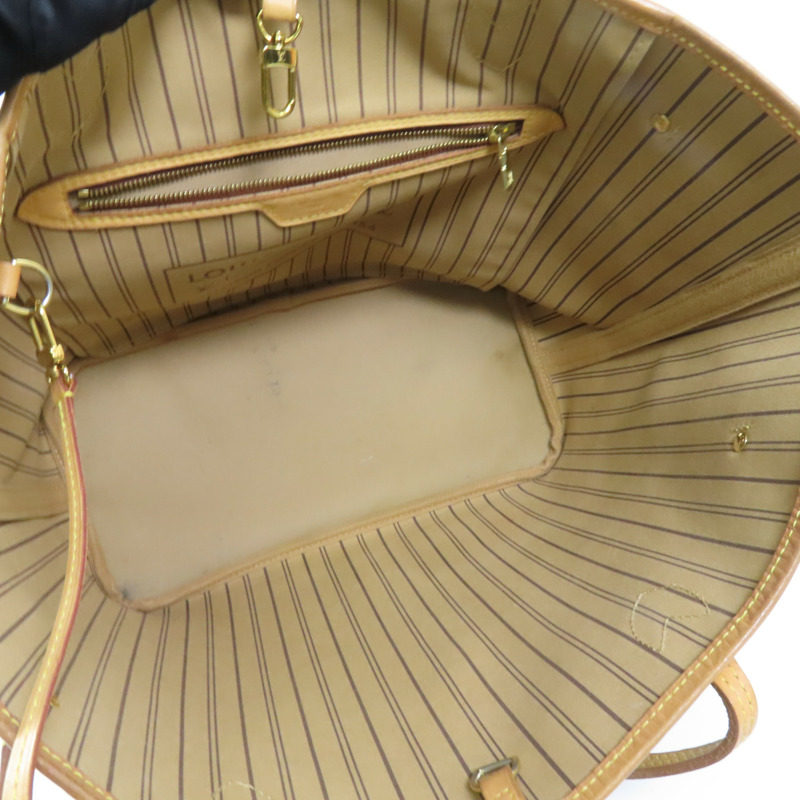 LOUIS VUITTON Monogram Neverfull MM金扣手挽袋-5