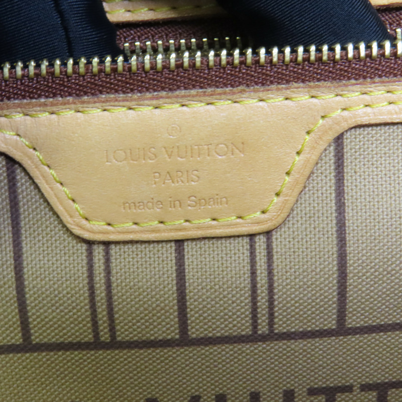LOUIS VUITTON Monogram Neverfull MM金扣手挽袋-7
