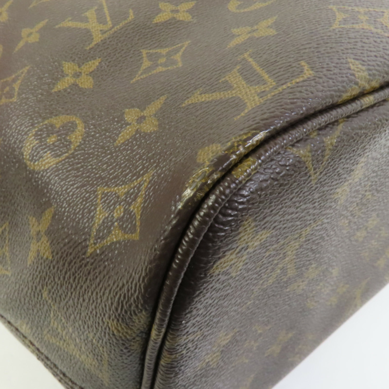LOUIS VUITTON Monogram Neverfull MM金扣手挽袋-11