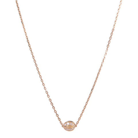 Chaumet 18K玫瑰金Liens Seduction Pendant鑽石項鍊