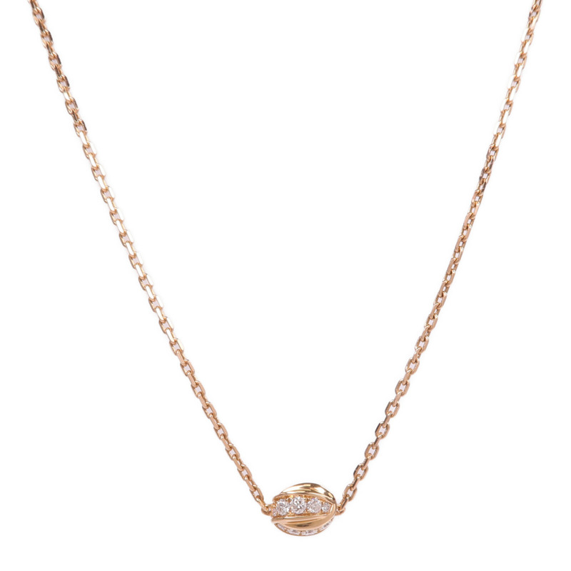 Chaumet 18K玫瑰金Liens Seduction Pendant鑽石項鍊-1