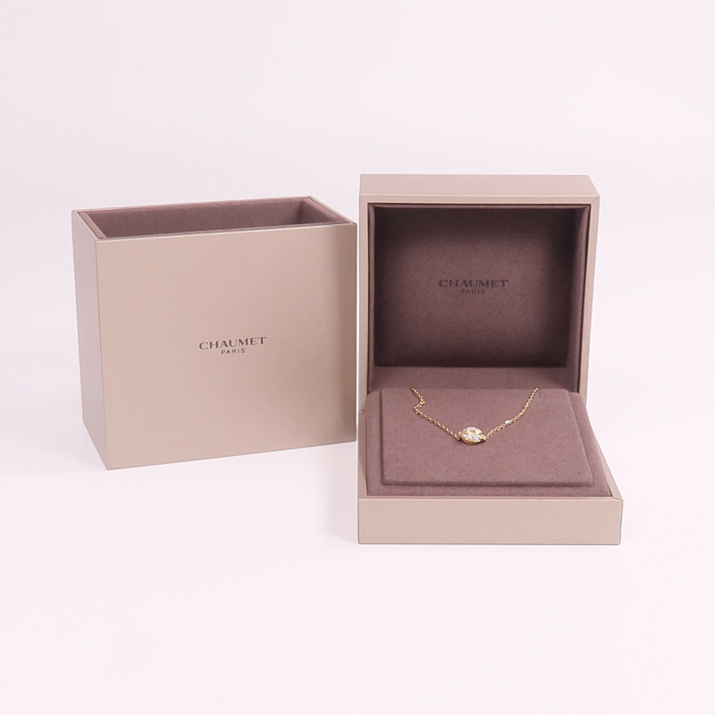 Chaumet 18K玫瑰金Liens Seduction Pendant鑽石項鍊-7