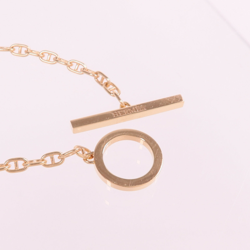 HERMES 18K玫瑰金Chaine d'ancre Contour Bracelet鑽石手鏈-5