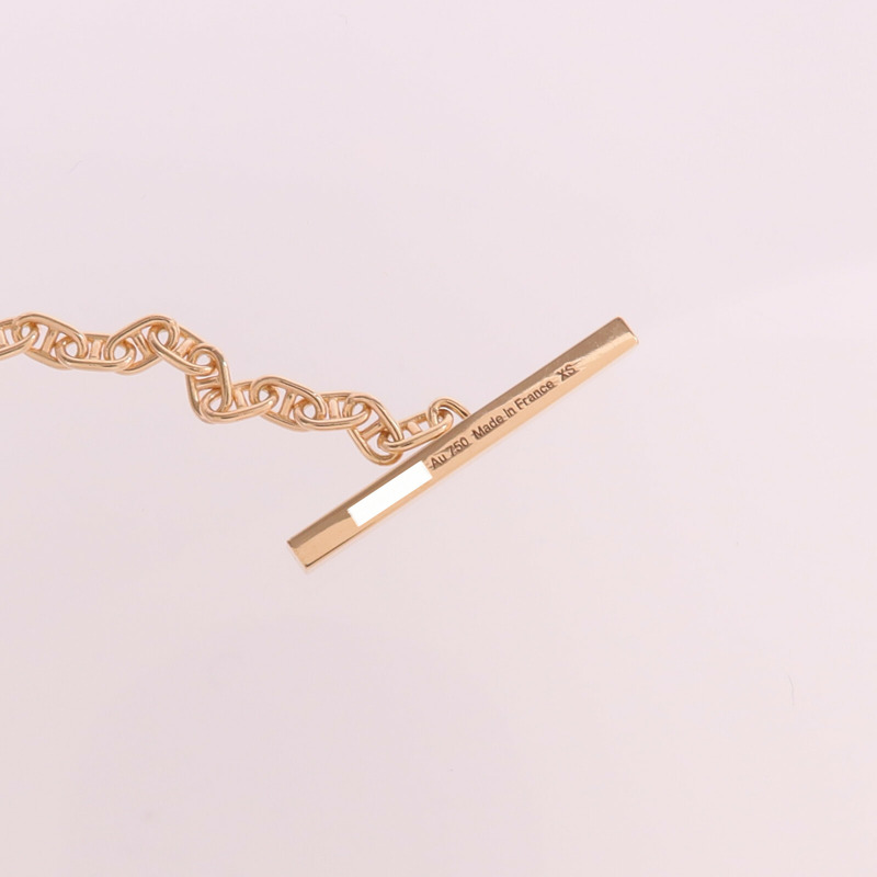 HERMES 18K玫瑰金Chaine d'ancre Contour Bracelet鑽石手鏈-7
