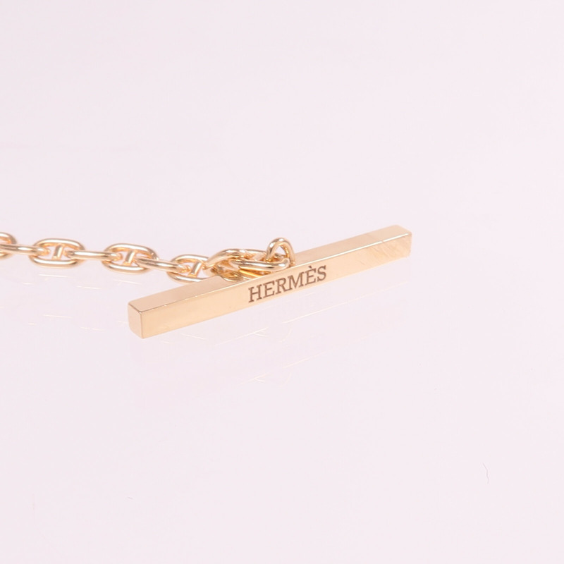 HERMES 18K玫瑰金Chaine d'ancre Contour Bracelet鑽石手鏈-8