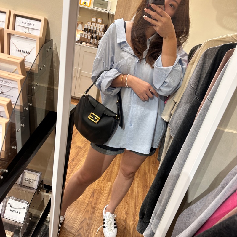 Fendi 可頌 法式隨性Hobo 包Croissant Bag small近全新-7
