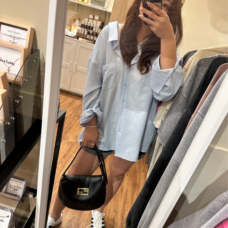 Fendi 可頌 法式隨性Hobo 包Croissant Bag small近全新-12