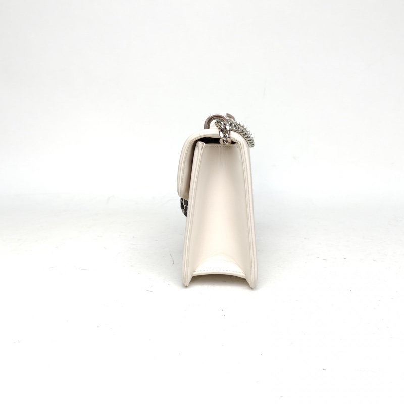 BVLGARI SerpentiDiamondBlast蛇頭包情人節限定白色羊皮肩背包-1