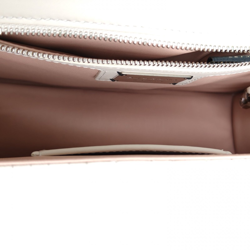 BVLGARI SerpentiDiamondBlast蛇頭包情人節限定白色羊皮肩背包-5