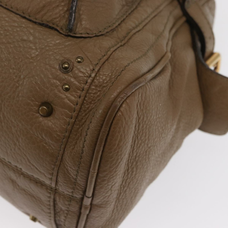 【日本直送】Chloe Paddington 手提包 皮革 棕色 金 銀色 正品 ep13108V-16