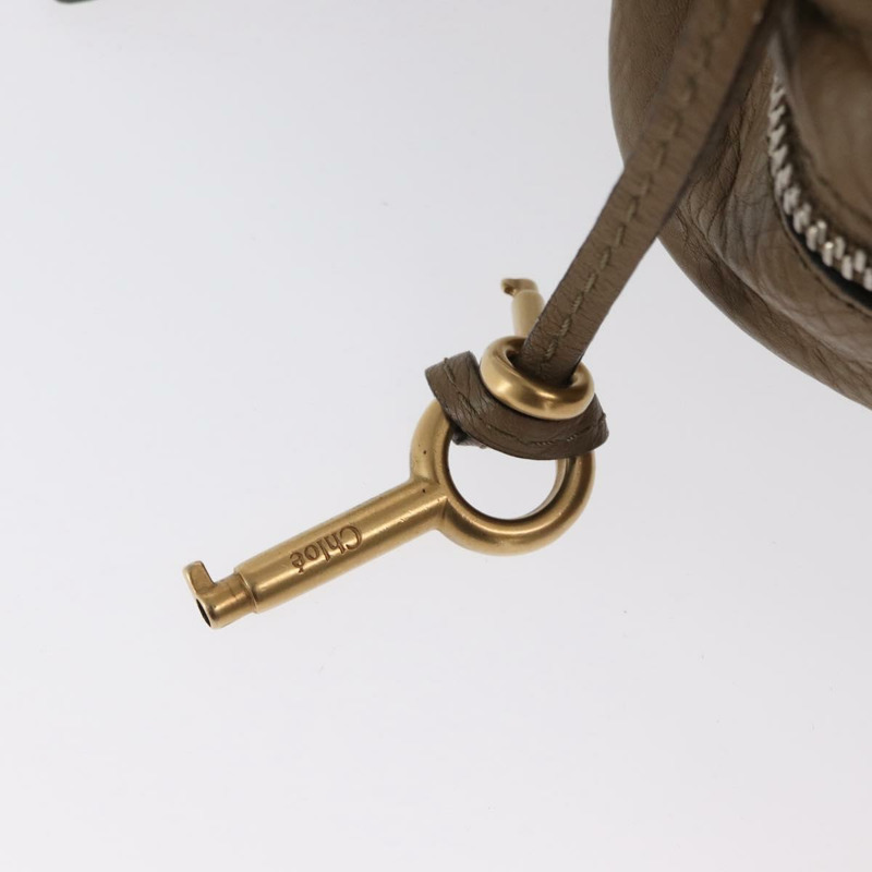 【日本直送】Chloe Paddington 手提包 皮革 棕色 金 銀色 正品 ep13108V-17