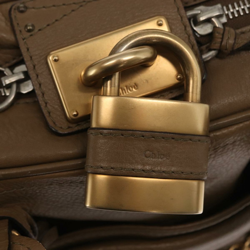 【日本直送】Chloe Paddington 手提包 皮革 棕色 金 銀色 正品 ep13108V-19
