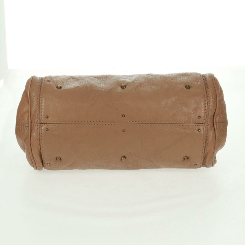 【日本直送】Chloe Paddington 手提包 皮革 棕色 金 銀色 正品 BA10547SV-4