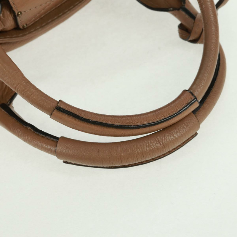 【日本直送】Chloe Paddington 手提包 皮革 棕色 金 銀色 正品 BA10547SV-6