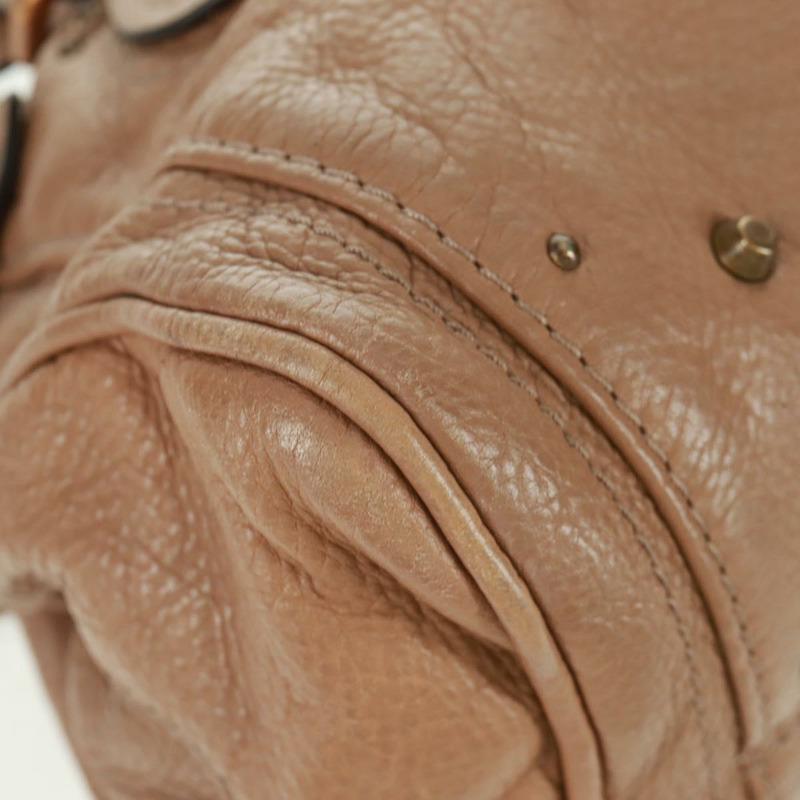 【日本直送】Chloe Paddington 手提包 皮革 棕色 金 銀色 正品 BA10547SV-7