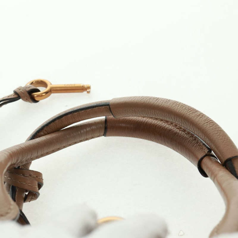 【日本直送】Chloe Paddington 手提包 皮革 棕色 金 銀色 正品 BA10547SV-13