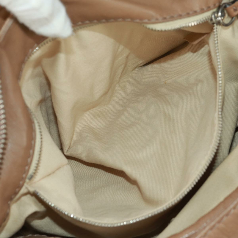 【日本直送】Chloe Paddington 手提包 皮革 棕色 金 銀色 正品 BA10547SV-22