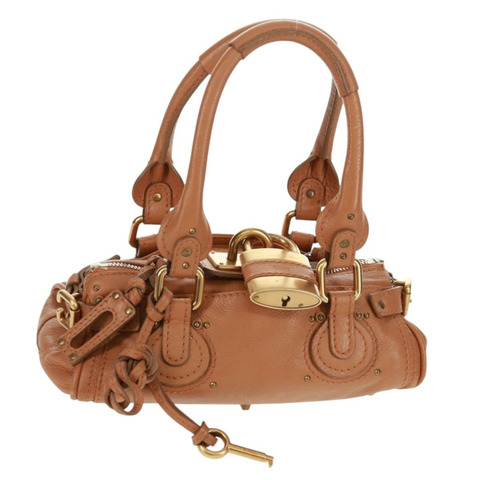 Chloe Paddington 手提包 真皮 棕色 金銀色 正品 ep13039SAV