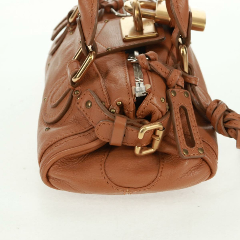 【日本直送】Chloe Paddington 手提包 真皮 棕色 金銀色 正品 ep13039SAV-3