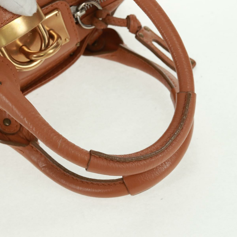 【日本直送】Chloe Paddington 手提包 真皮 棕色 金銀色 正品 ep13039SAV-7