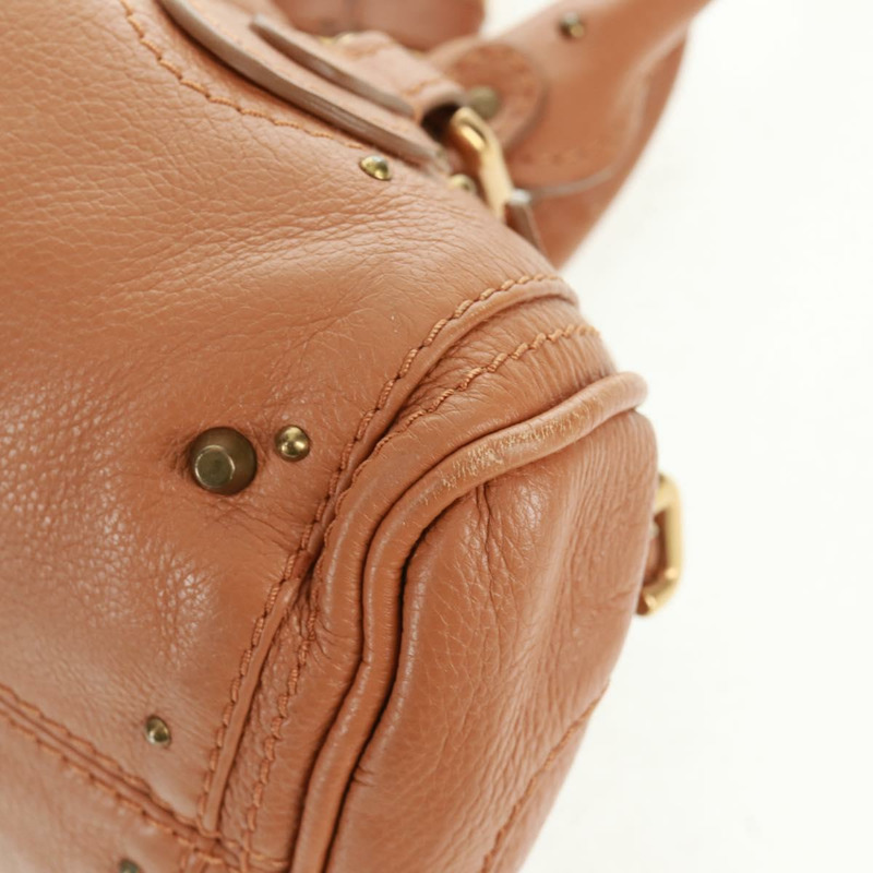 【日本直送】Chloe Paddington 手提包 真皮 棕色 金銀色 正品 ep13039SAV-15